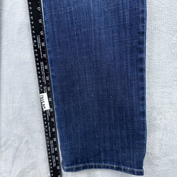 Lee Straight Leg Jeans Womens Size 16 Long Relaxed Fit Mid Rise Medium Wash Blue - Picture 9 of 12